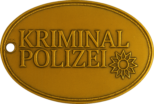 Ovale Kriminaldienstmarke der deutschen Kriminalpolizei