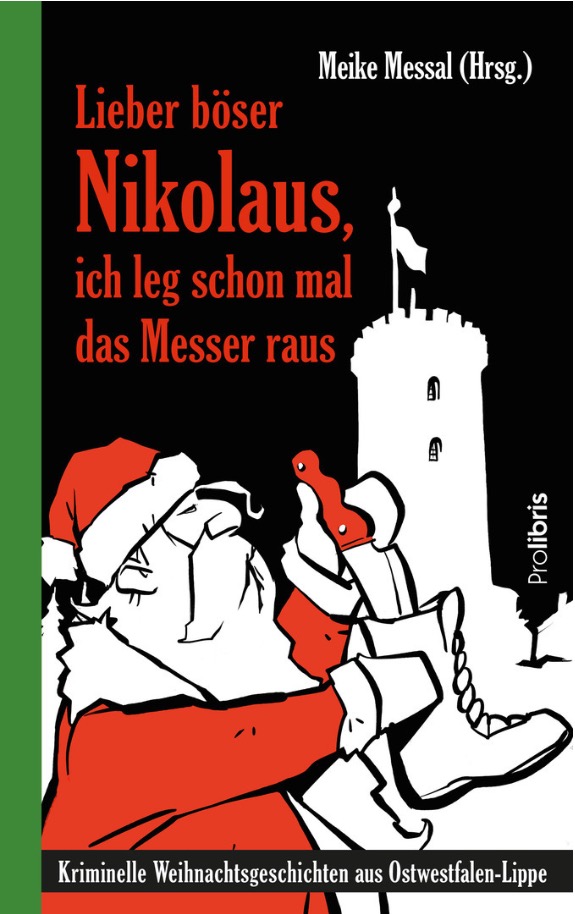Cover der Anthologie „Lieber böser Nikolaus, ich leg schon mal das Messer raus“