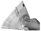 Bündel von Euro-Geldscheinen